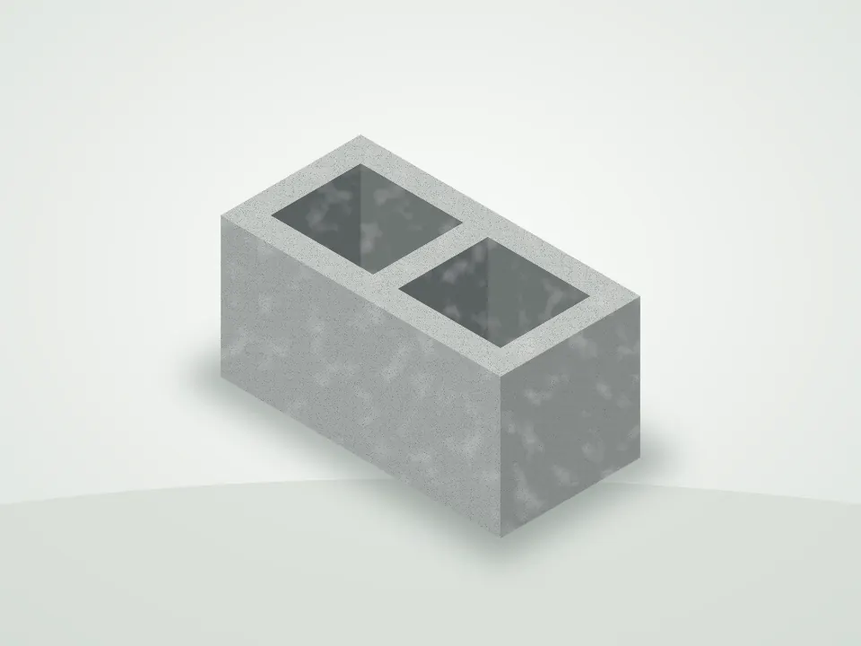 Bloque estructural N.º 20 — Mayor espesor para muros de contención y cerramientos robustos.