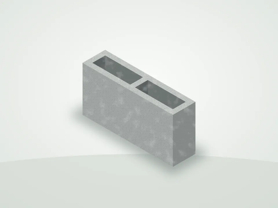 Bloque N.º 4 — Bloque de concreto liviano para muros divisorios interiores.
